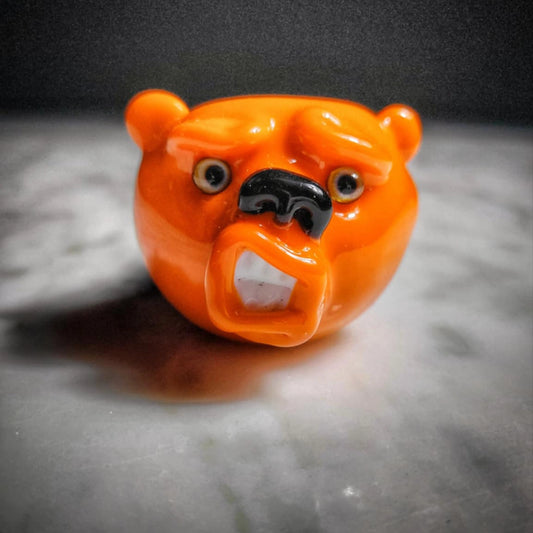 "Angry Bear" Handpipe By OBE 906 Glass