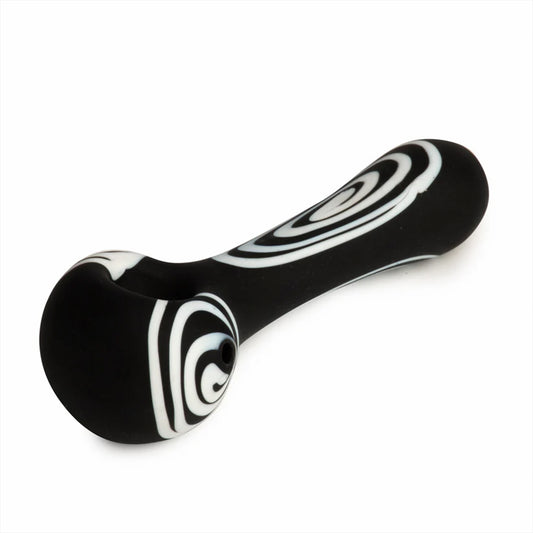 "4 Black Hole" Hand Pipe By Red Eye Glass