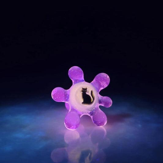 "UV Lucy Black Cat Splat" Joystick By OBE 906 Glass