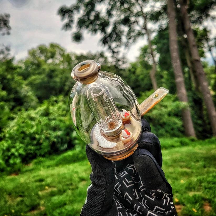 "Crepes & Berries Skillet" Puffco Attachment By Soul Masta Glass
