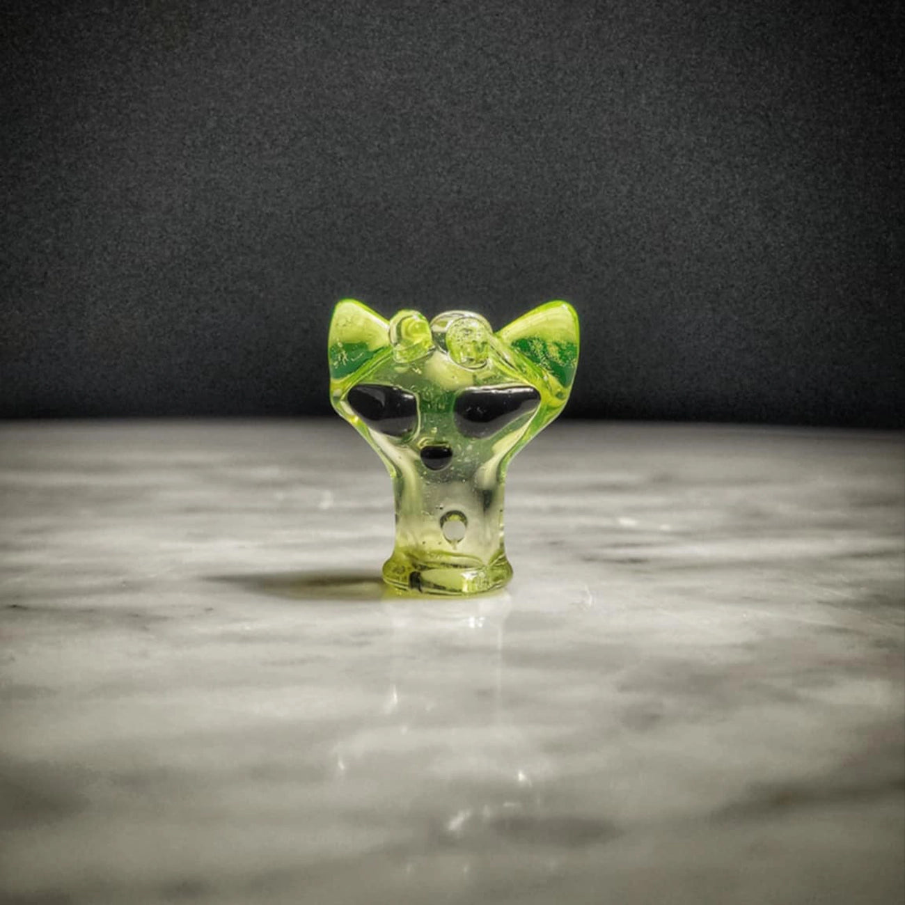 "UV Alien Kitty #2" Puffco Pivot Tip By Cici Kitty Glass