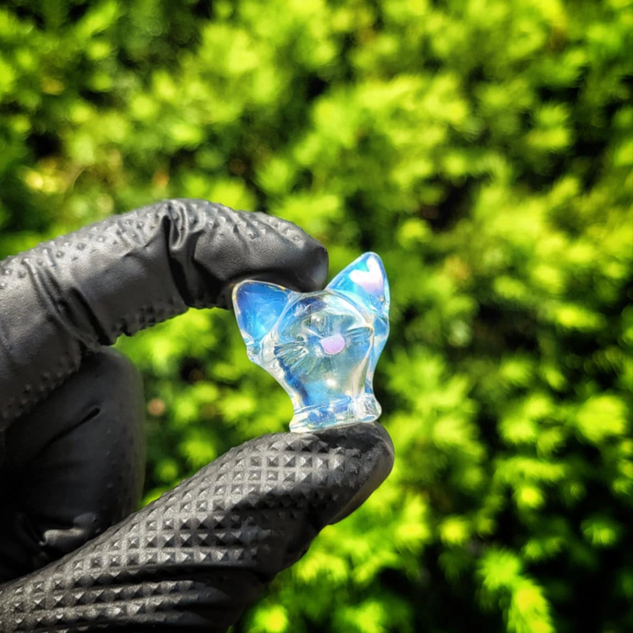 "UV Cotton Candy Kitty" Puffco Pivot Tip By Cici Kitty Glass