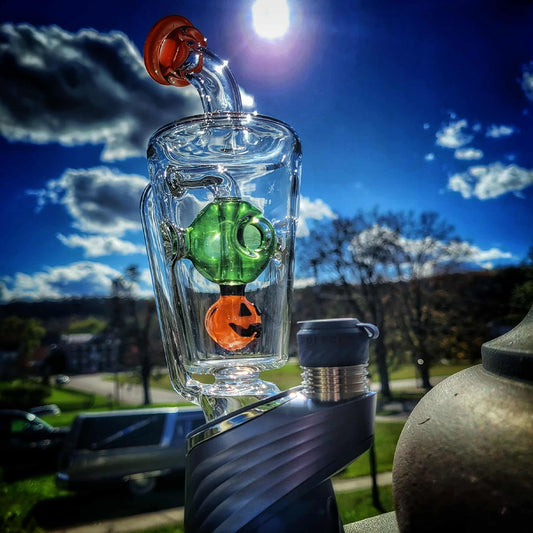 "Exo Jack-O-Lantern Cup" Puffco Attachment By Yarbi Glass