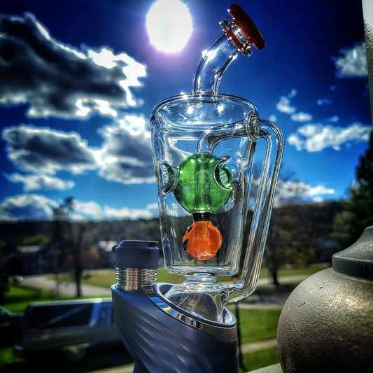 "Exo Jack-O-Lantern Cup" Puffco Attachment By Yarbi Glass