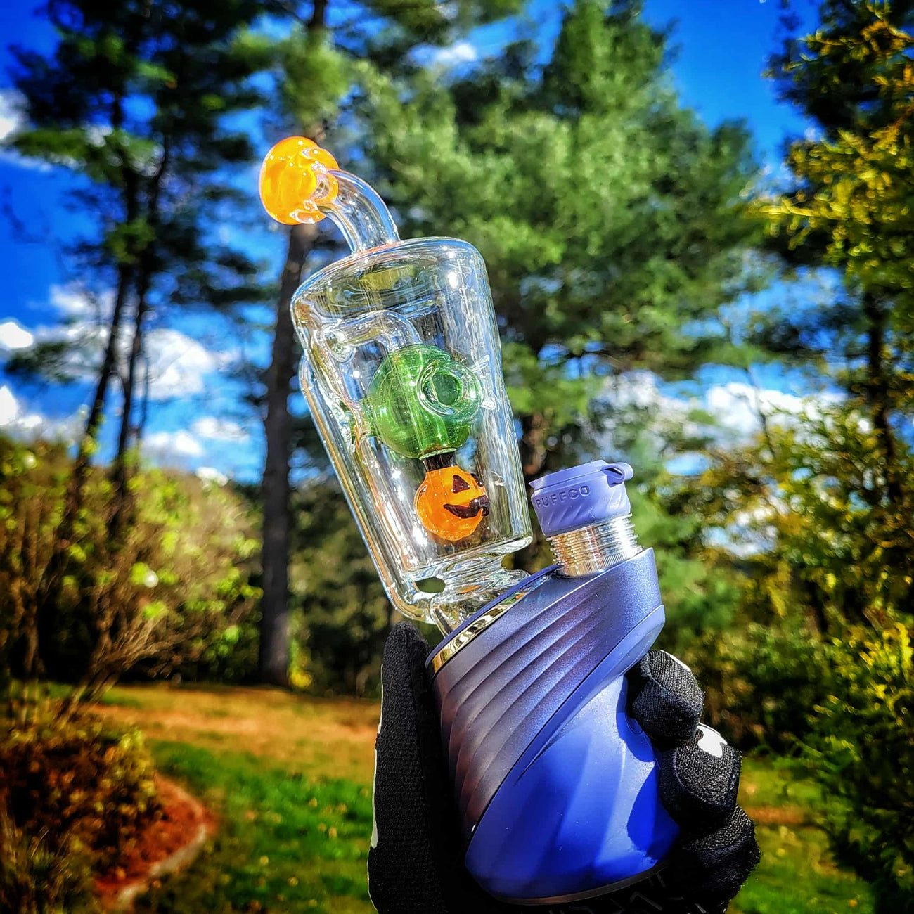 "Exo Jack-O-Lantern Cup" Puffco Attachment By Yarbi Glass