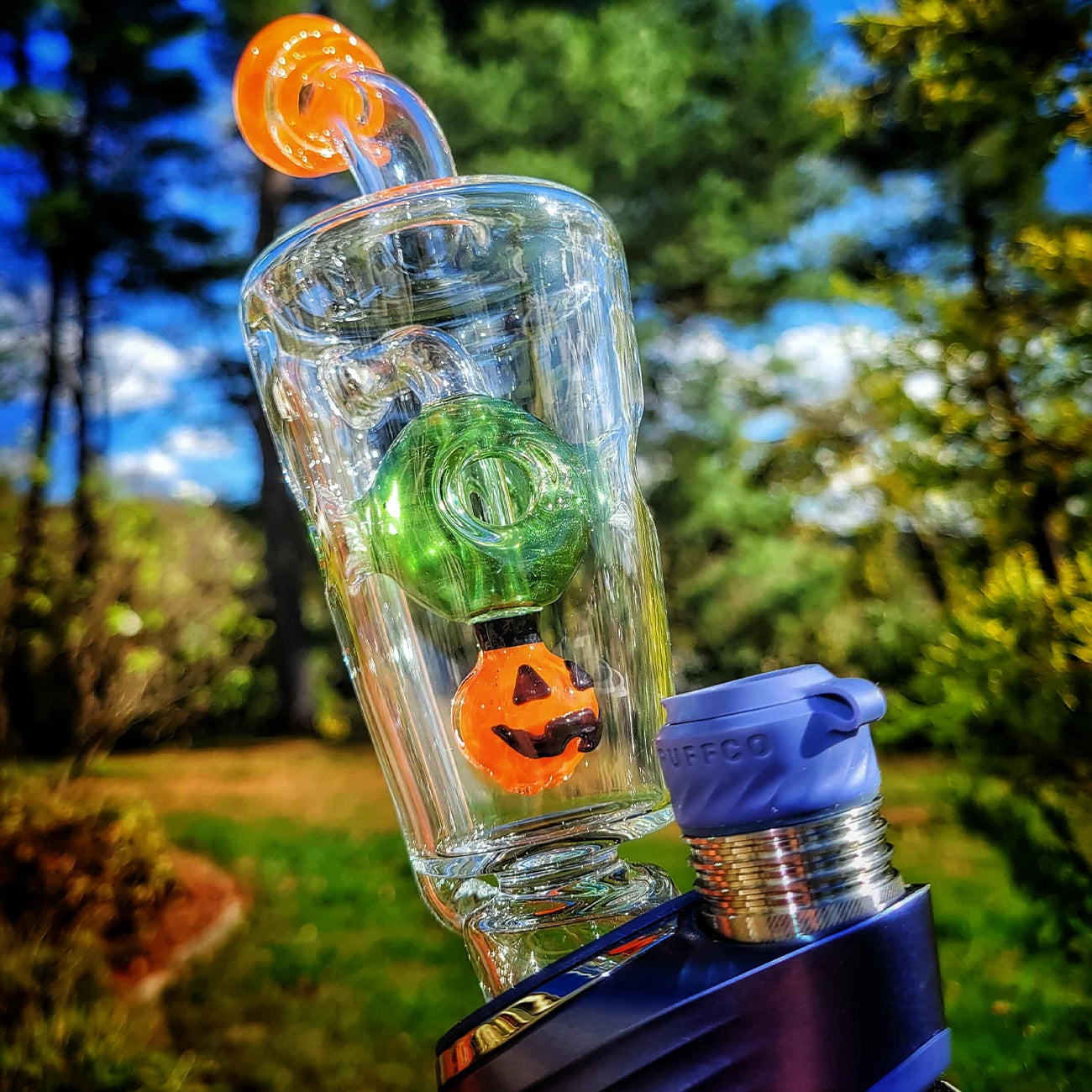 "Exo Jack-O-Lantern Cup" Puffco Attachment By Yarbi Glass