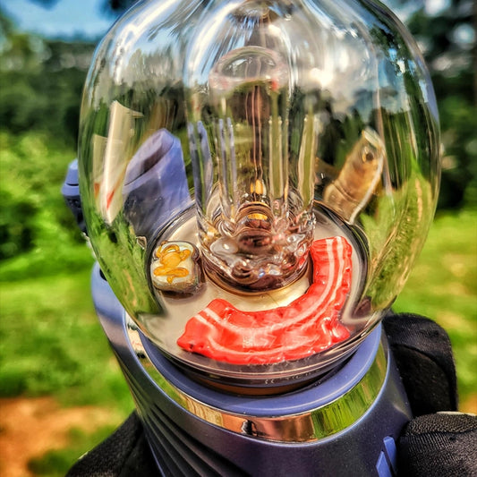 "French Toast & Bacon Skillet" Puffco Attachment By Soul Masta Glass