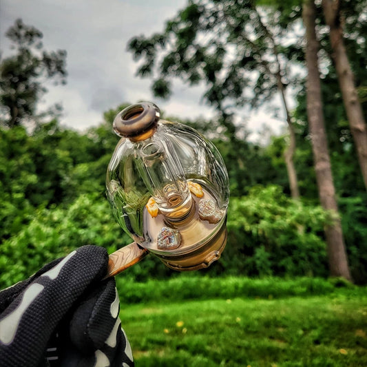 "Hash Browns & Omelet Skillet" Puffco Attachment By Soul Masta Glass