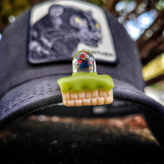 "Mario" Hat Pin By OBE 906 Glass