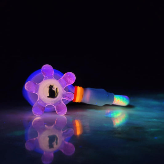 "Magic Kitty UV" OBE906 Glass X Tuff Tether Combo