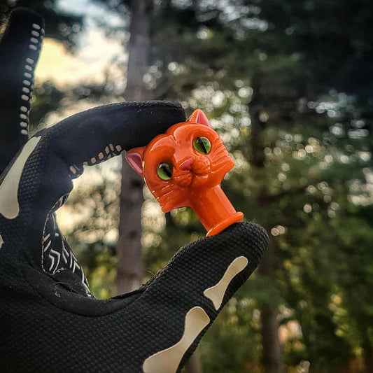 "Orange Kitty" Puffco Pivot Tip By Nathan Belmont Glass
