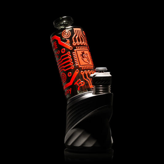 "Red Circuit Board Spectrum " Puffco Attachment By Milkyway Glass