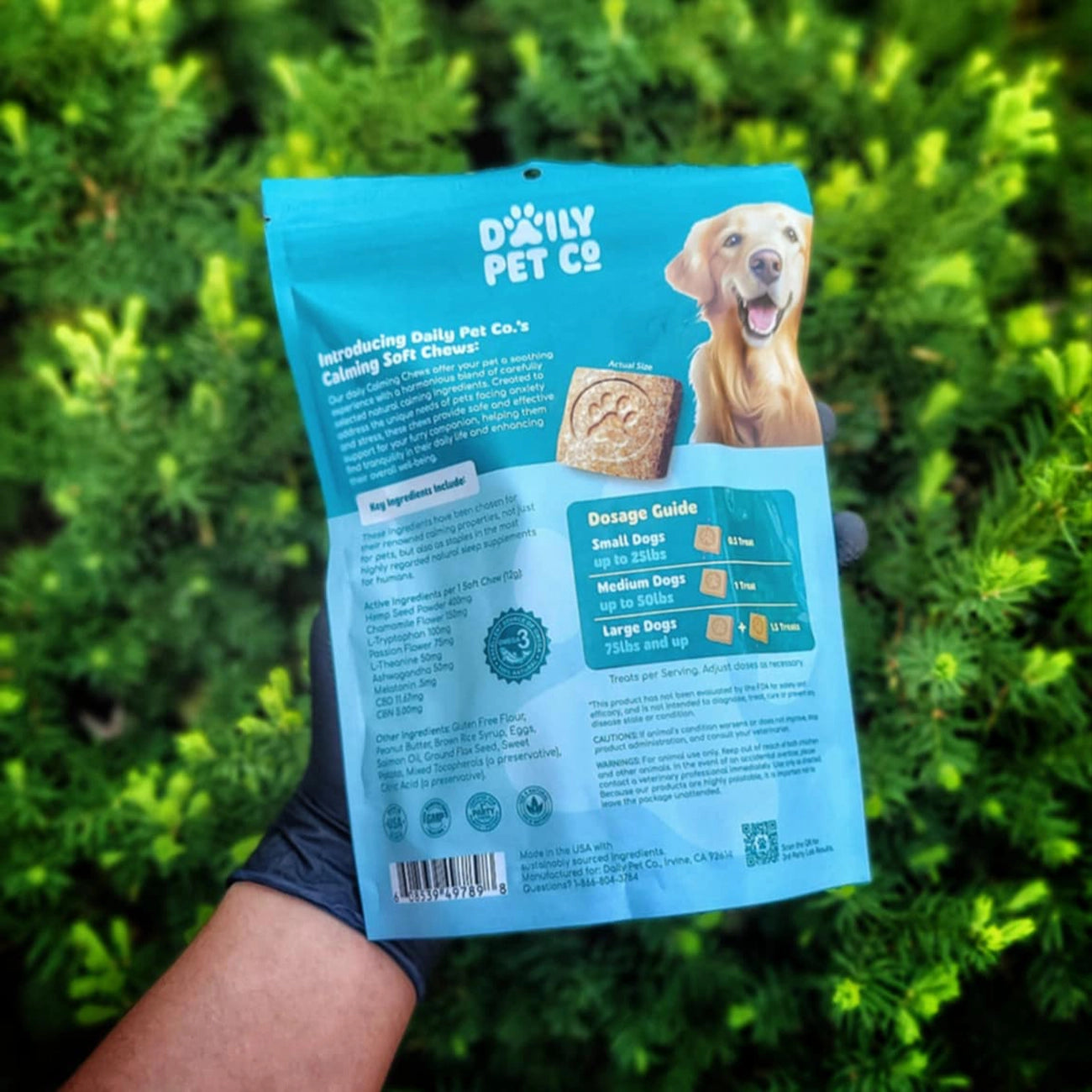 "500MG CBD/CBN Calming Chews" By Daily Pet Co