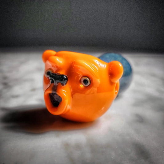 "Shocked Bear" Handpipe By OBE 906 Glass