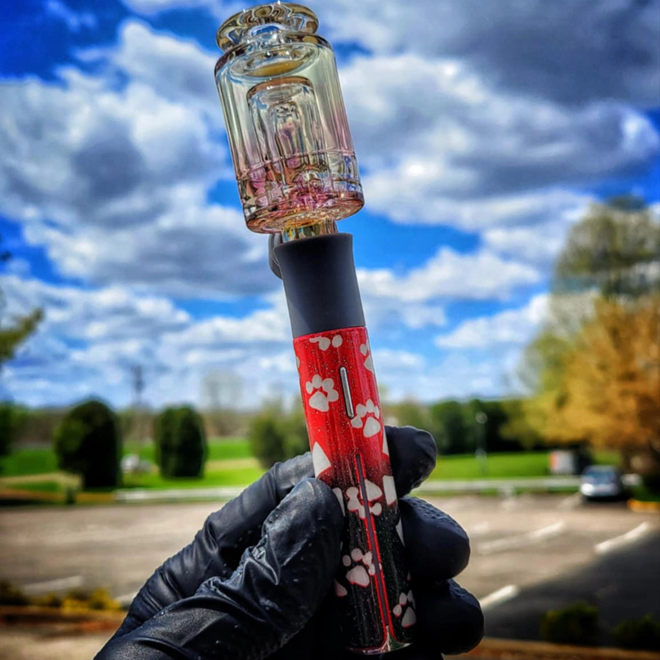 "The Rising Slate Cat" Puffco Pivot Bundle By Cadillac Cliff Coating X Slate Glass
