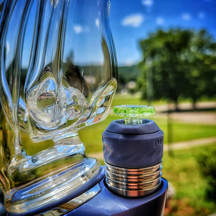 "Top Hat Skully #2" Puffco Recycler By Weil Glass