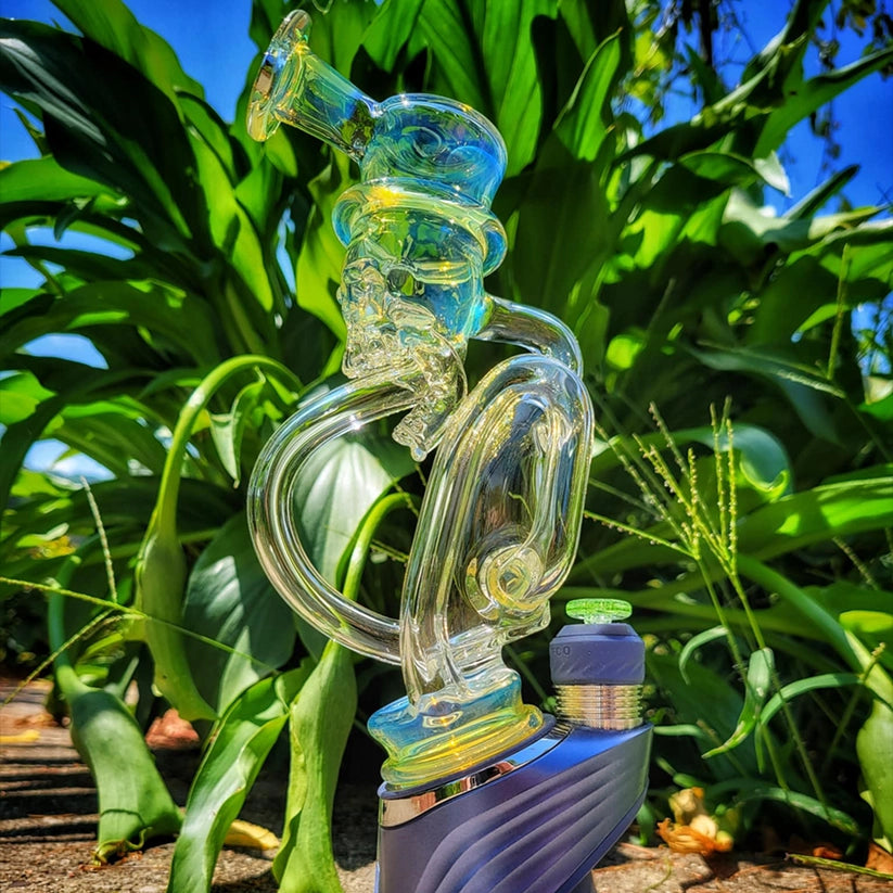 "Top Hat Skully #3" Puffco Recycler By Weil Glass