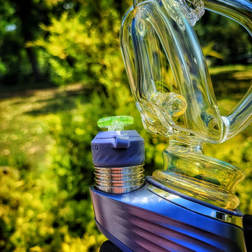 "Top Hat Skully #4" Puffco Recycler By Weil Glass