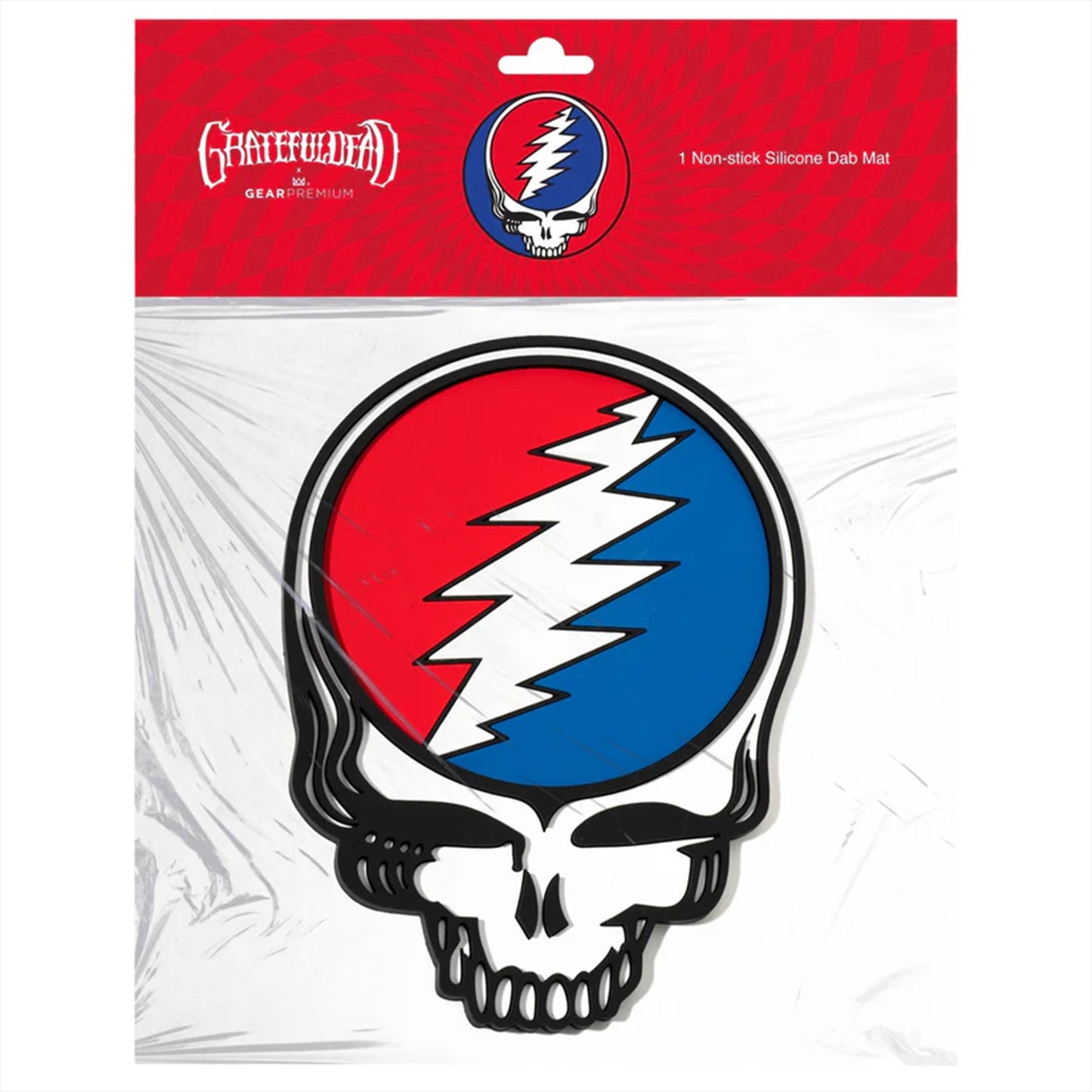"7.8" 3D Steal Your Face Dab Mat" By Grateful Dead Glass