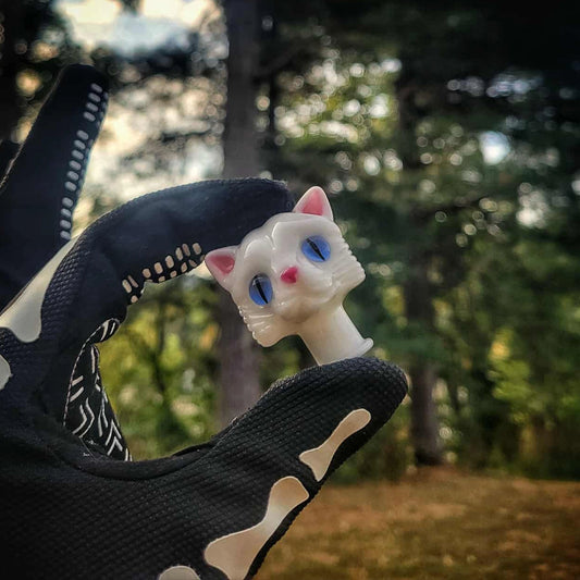 "Persian White Kitty" Puffco Pivot Tip By Nathan Belmont Glass