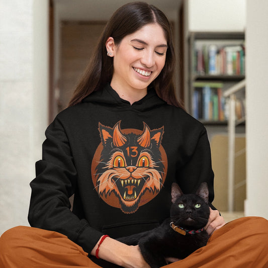 "Bad Luck Alley Cat" Hoodie by Horrornaments