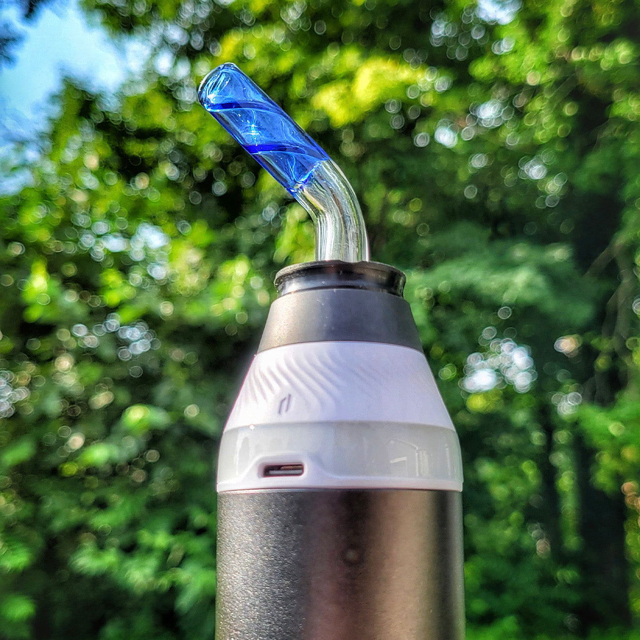 "Blue" Rotini 45 Stem Spinner Puffco Pivot Tip By Nope2Dope