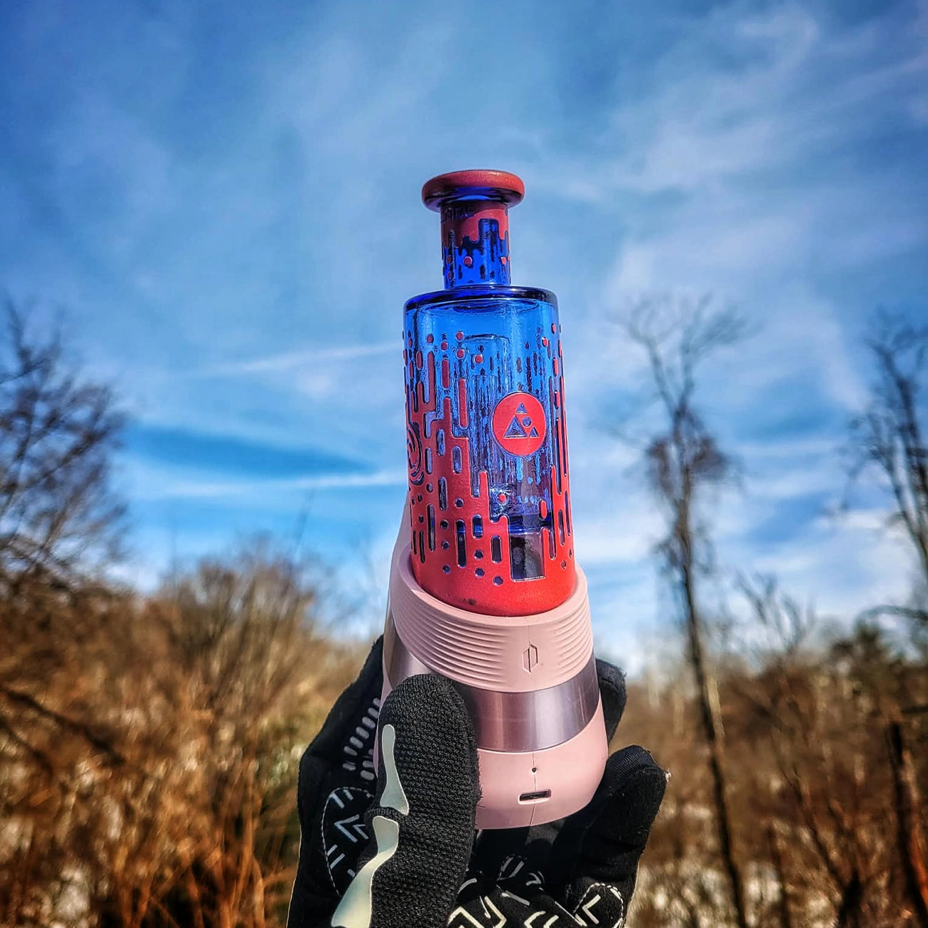 "Red Cascade" Puffco Attachment By Milkyway Glass