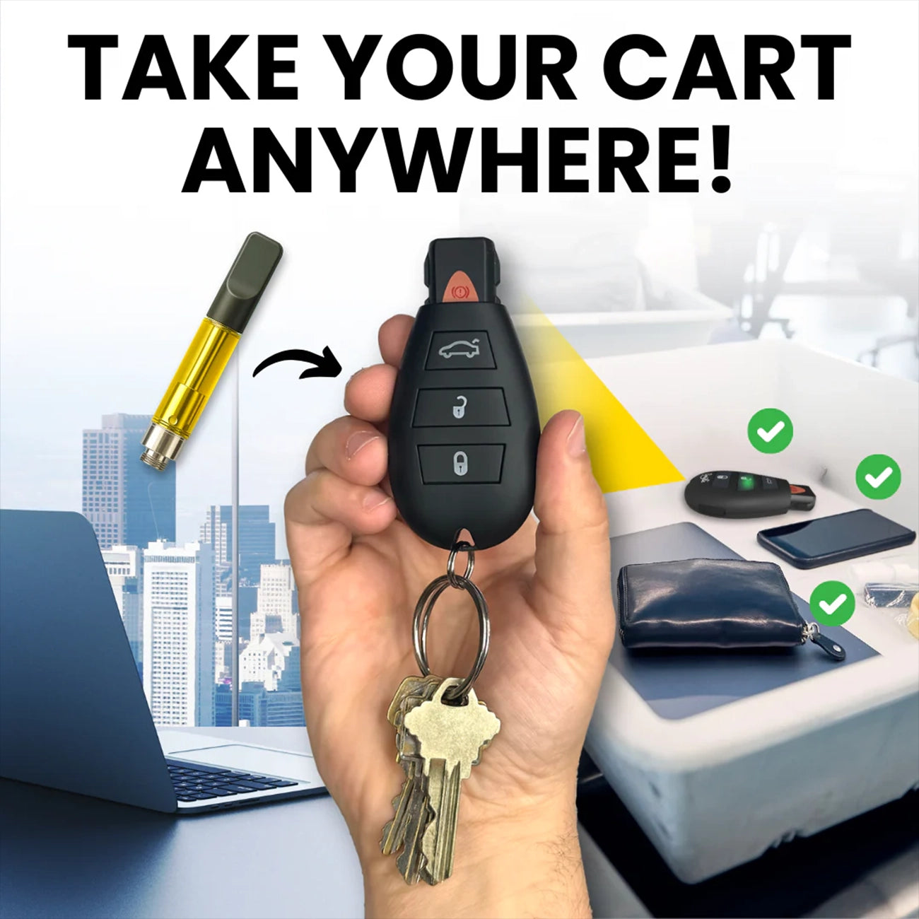 "Car Key Penjamin" Cart Battery By Smyle Labs