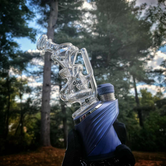 "Clear Floating Recycler" Puffco Attachment By Dop Glass