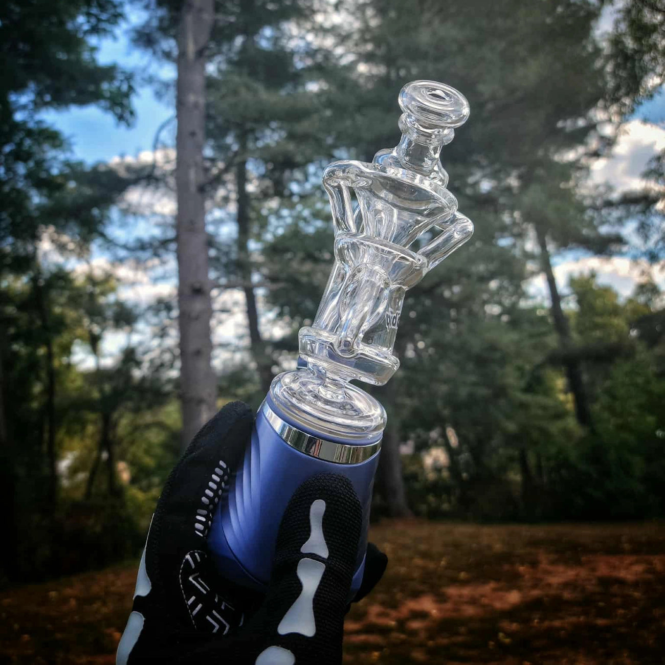 "Clear Floating Recycler" Puffco Attachment By Dop Glass