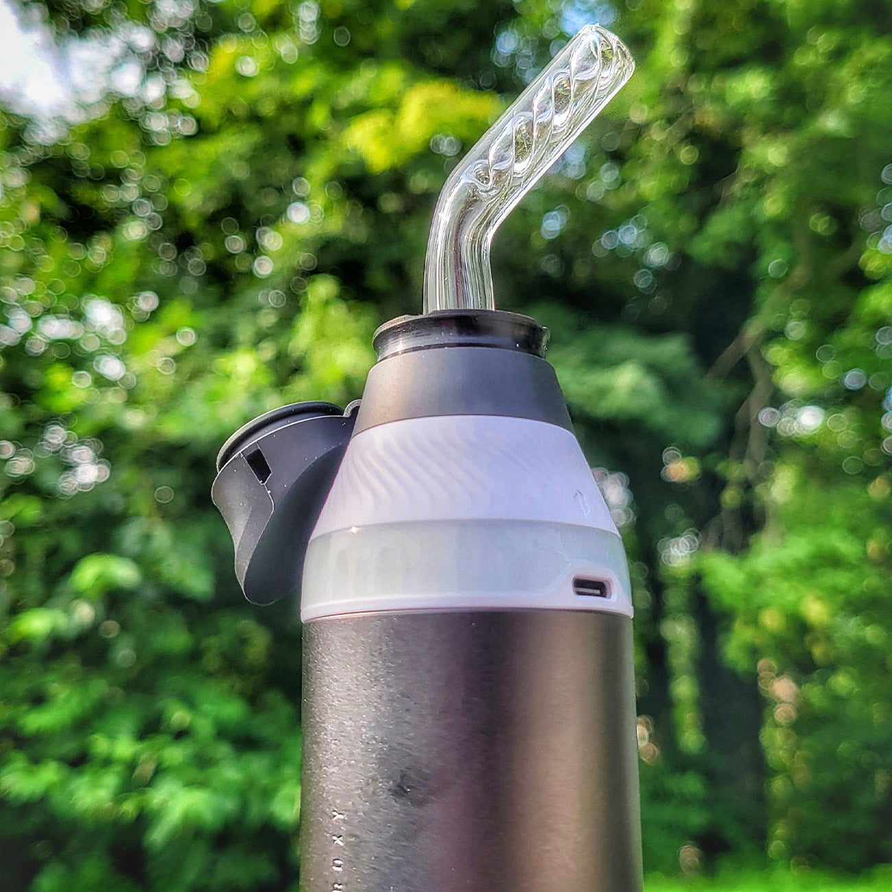 "Clear" Rotini 45 Stem Spinner Puffco Pivot Tip By Nope2Dope