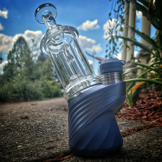 "Clear Seed Perc Chugger" Puffco Attachment By Dop Glass