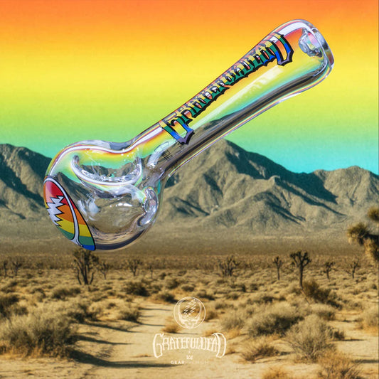 "4.5 Rainbow Steal Your Face" Hand Pipe By Grateful Dead Glass