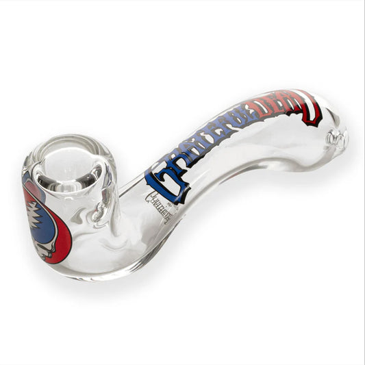 "5.5" Steal Your Face Sherlock" Collectible Tin Hand Pipe By Grateful Dead Glass