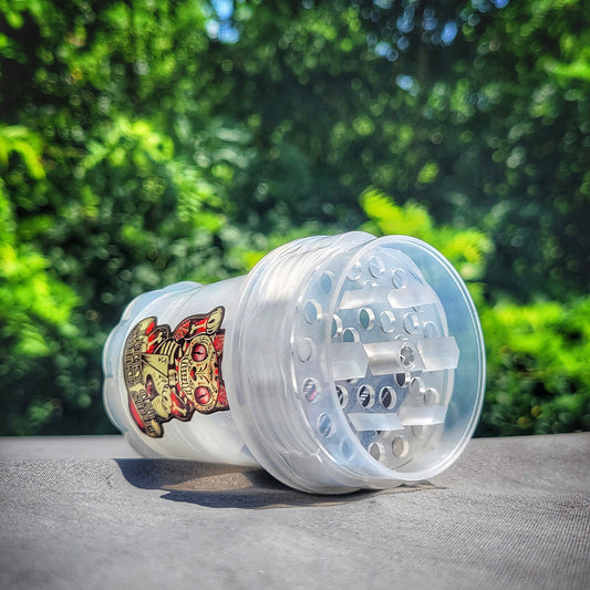 "Clear" Lucky Cat Herb Saver Grinder (Limited Edition)