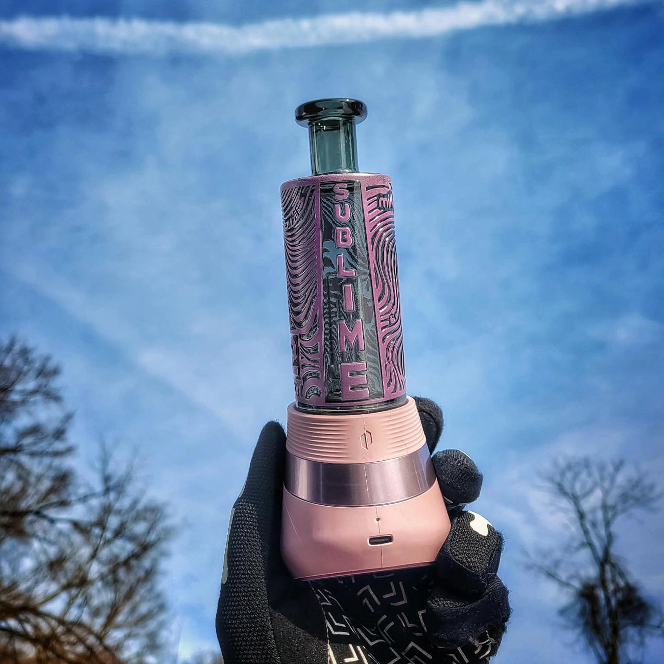 "Purple Illusion 2: The Sublime" Puffco Attachment By Milkyway Glass