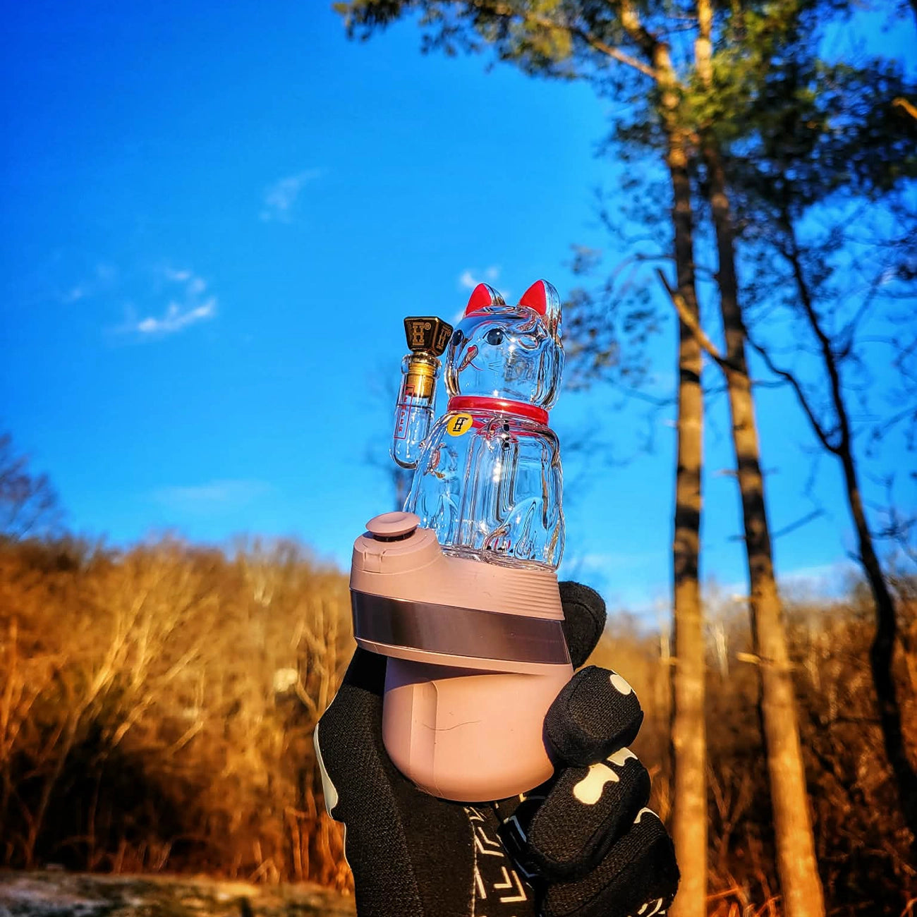 "Lucky Money Cat" Puffco Top By Hemper Glass