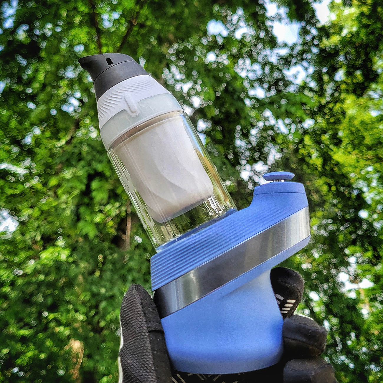 Limited Edition "Lucky Cat Clear" Dual Core Puffco Attachment By Finn Glass