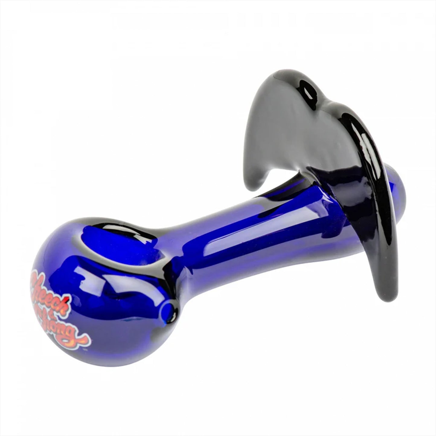"4" Moustache Ride" Hand Pipe By Cheech & Chong Glass
