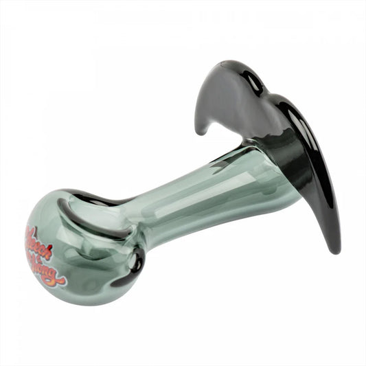 "4" Moustache Ride" Hand Pipe By Cheech & Chong Glass