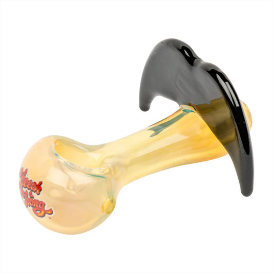 "4" Moustache Ride" Hand Pipe By Cheech & Chong Glass