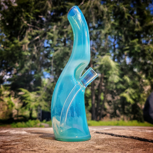 "6" Marina Curved Bottle" 10mm Rig By MC's Glass