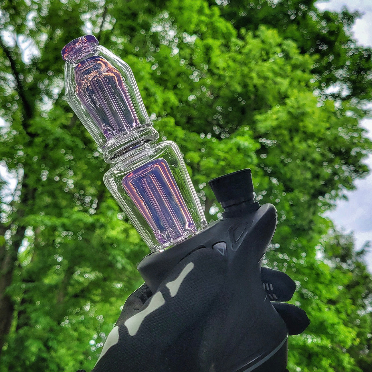 "Pink Slyme" Dual Coffin Focus.V Attachment By Mac Savage Glass