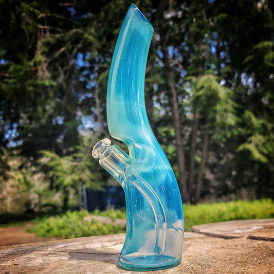 "7" Marina Curved Bottle" 10mm Rig By MC's Glass