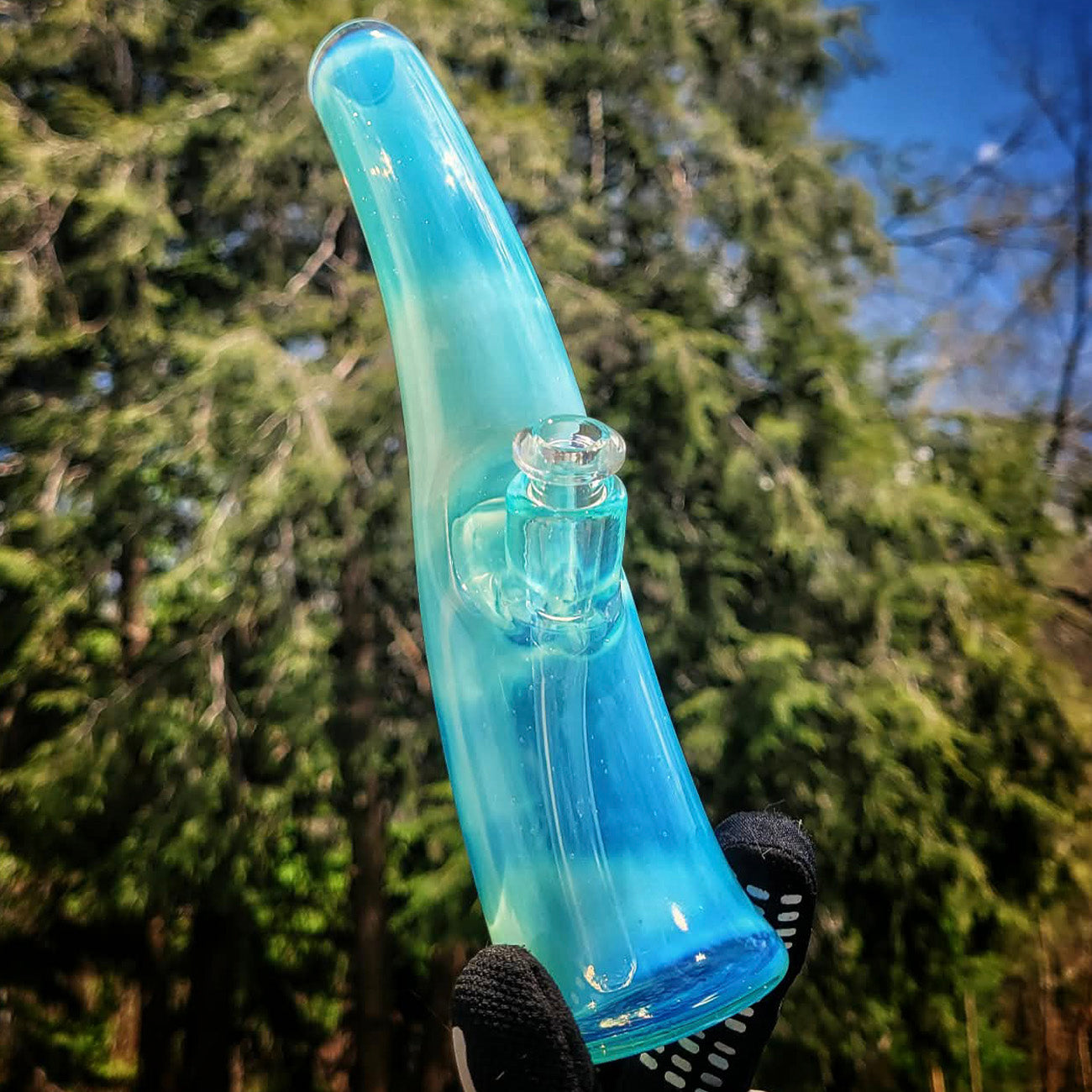 "7" Marina Curved Bottle" 10mm Rig By MC's Glass