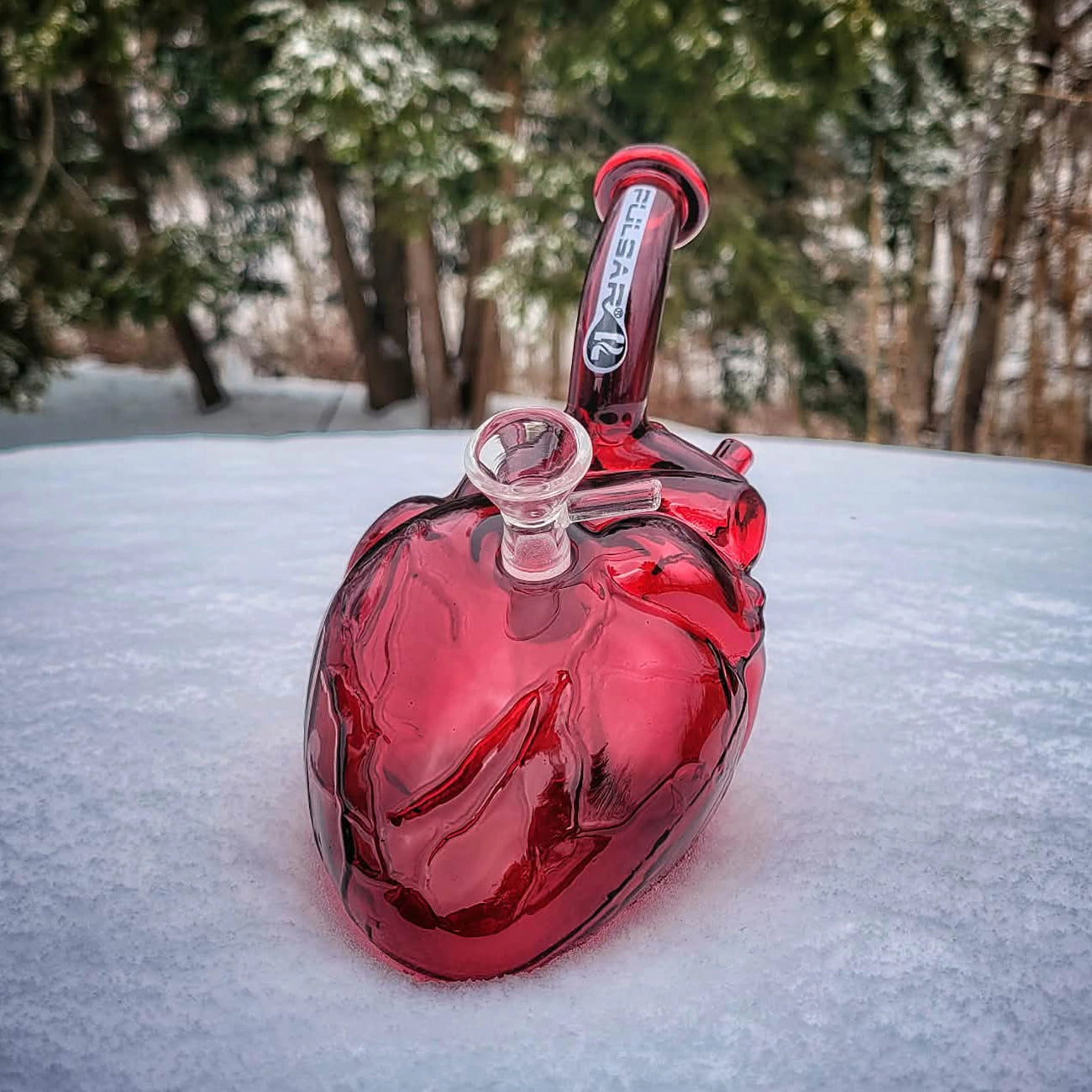 "Be Still My Heart" Waterpipe By Pulsar Glass