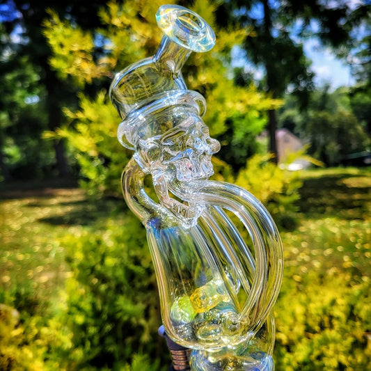 "Top Hat Skully #4" Puffco Recycler By Weil Glass