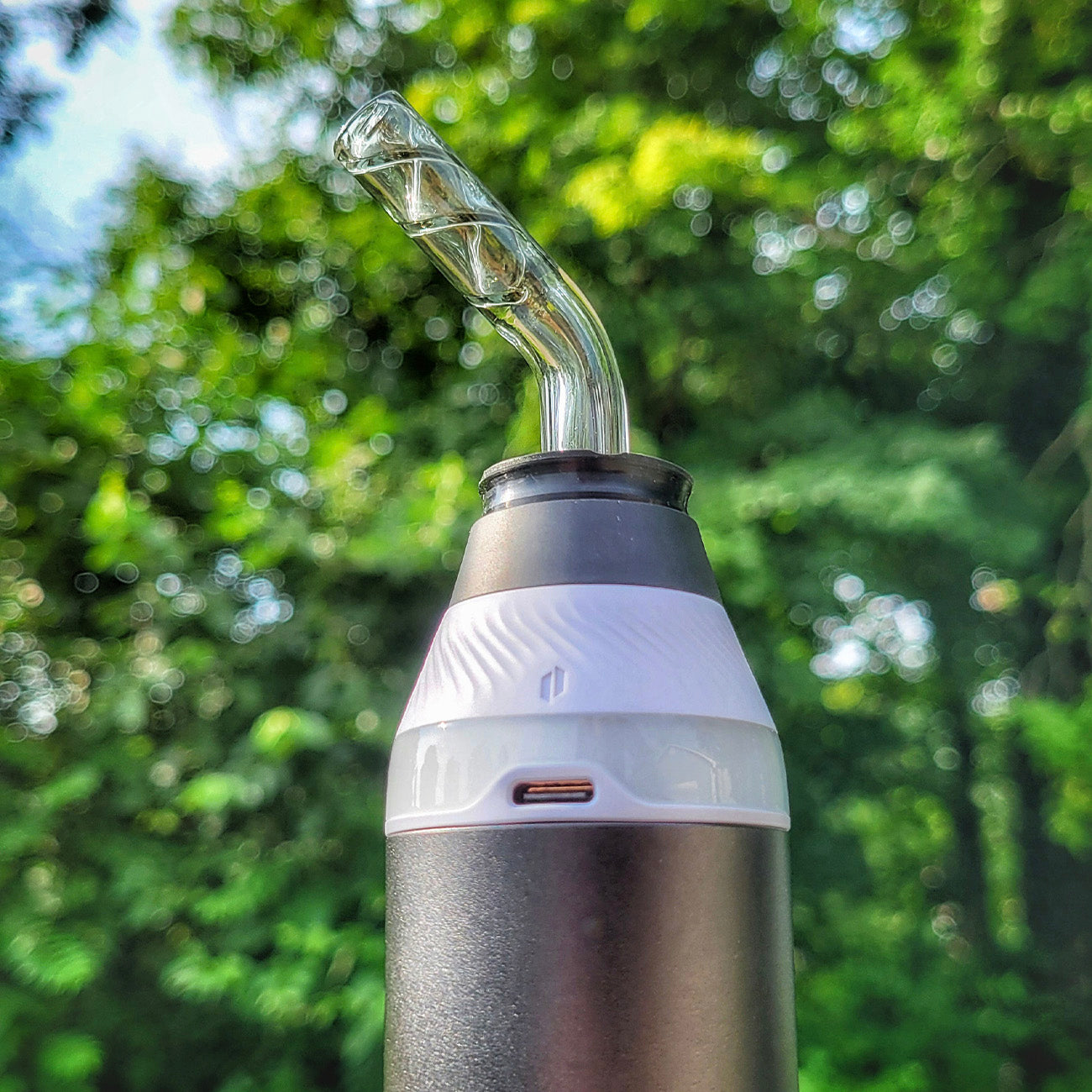 "Smoked" Rotini 45 Stem Spinner Puffco Pivot Tip By Nope2Dope