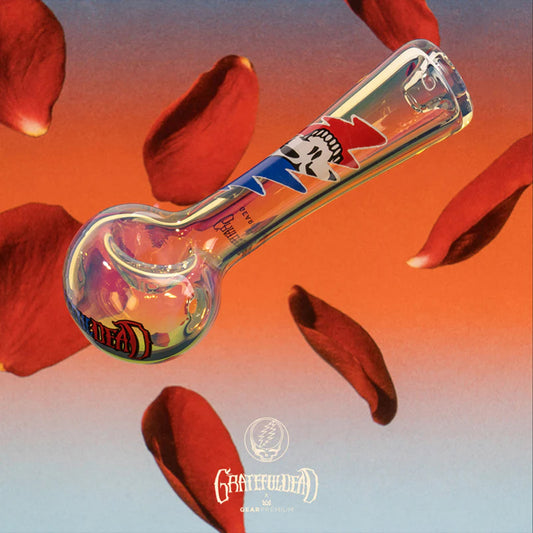"4.5 Color Changing Stealie in Bolt" Hand Pipe By Grateful Dead Glass