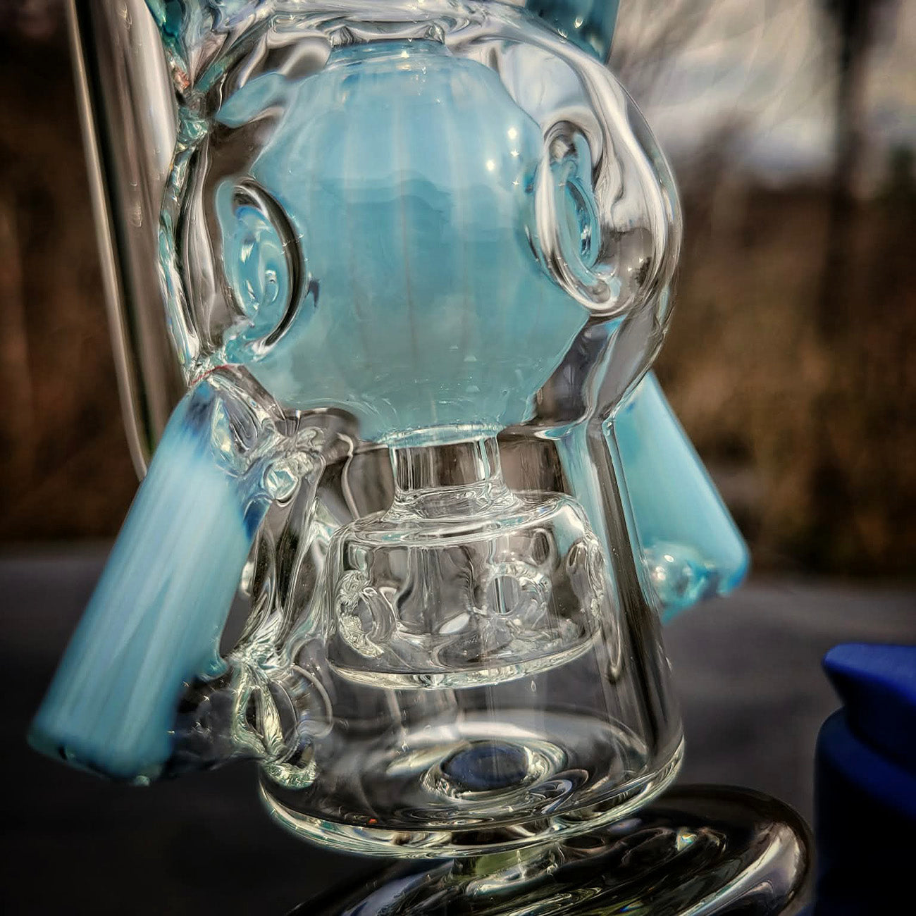 "Meta X Recycler" Puffco Attachment By Calibear Glass